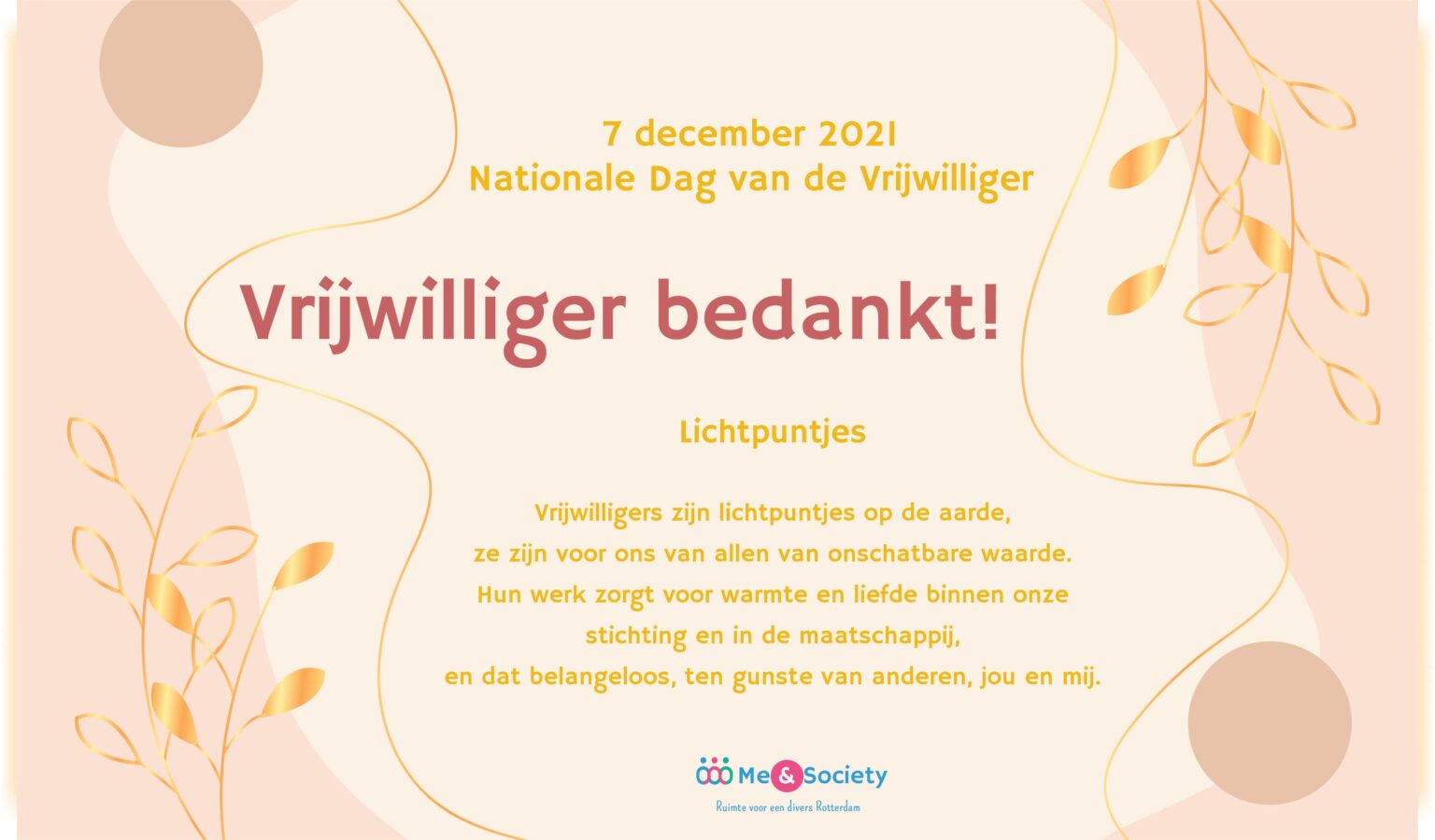 Nationale Dag van de Vrijwilliger – meandsociety.com